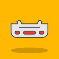 Bumper Filled Shadow Icon vector