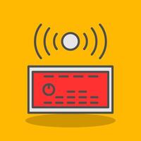 Sound System Filled Shadow Icon vector