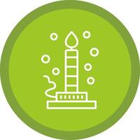 Bunsen Burner Line Multi Circle Icon vector