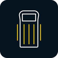 Float Line Red Circle Icon vector