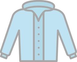 Coat Line Filled Light Icon vector