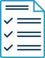 Customs Declaration Line Blue Two Color Icon vector
