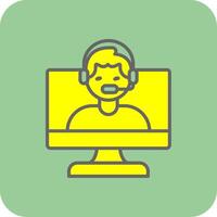 OnFilled Yellow Consultant Filled Yellow Icon vector