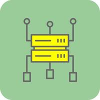 Data Structure Filled Yellow Icon vector