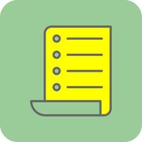E Bills Filled Yellow Icon vector