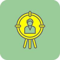 Telent Hunt Filled Yellow Icon vector