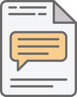 Message Line Filled Light Icon vector