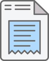 Receipt Line Filled Light Icon vector