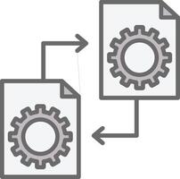 File Management Line Filled Light Icon vector