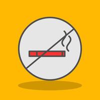 No Smoking Filled Shadow Icon vector