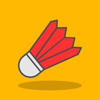 Shuttlecock Filled Shadow Icon vector