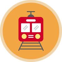 Train Flat Multi Circle Icon vector