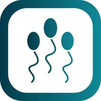 Sperm Glyph Gradient Corner Icon vector