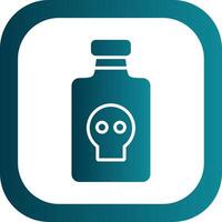 Poison Glyph Gradient Corner Icon vector