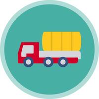 Lorry Flat Multi Circle Icon vector