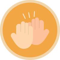 High Five Flat Multi Circle Icon vector