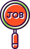 Job Search filled Design Icon vector