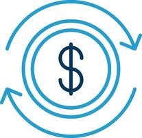 Business Continuity Line Blue Two Color Icon vector