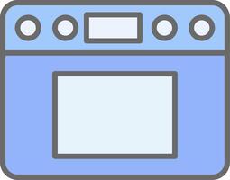 Oven Line Filled Light Icon vector