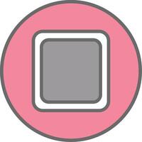 Stop Button Line Filled Light Icon vector