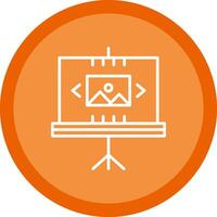 Slideshow Line Multi Circle Icon vector