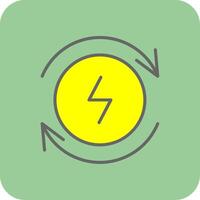 Electricity Filled Yellow Icon vector