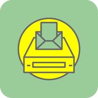 Project Inbox Filled Yellow Icon vector