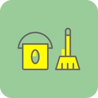 Cleaning Filled Yellow Icon vector