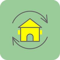 Renovation Filled Yellow Icon vector