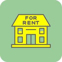 For Rent Filled Yellow Icon vector