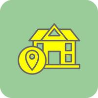 Location Filled Yellow Icon vector