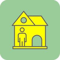 Landlord Filled Yellow Icon vector