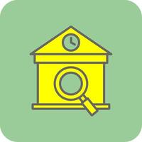 Find Home Filled Yellow Icon vector