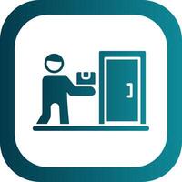 Door To Door Delivery Glyph Gradient Corner Icon vector