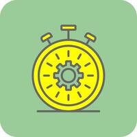 Fast Processing Filled Yellow Icon vector