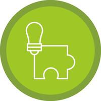 problema resolviendo línea multi circulo icono vector