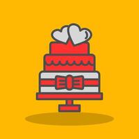 Wedding Cake Filled Shadow Icon vector