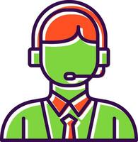 Customer Service filled Design Icon vector