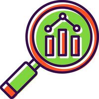 Market Research filled Design Icon vector