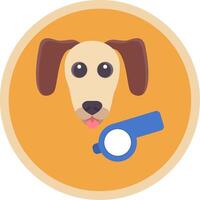 Dog Flat Multi Circle Icon vector