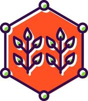 Connected Farming filled Design Icon vector