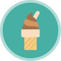 Ice Cream Flat Multi Circle Icon vector