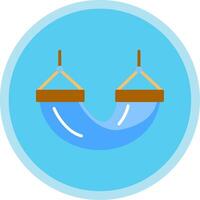 Hammock Flat Multi Circle Icon vector