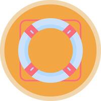 Life Ring Flat Multi Circle Icon vector