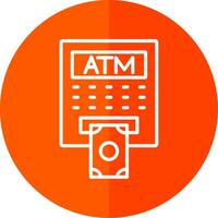 ATM Line Yellow White Icon vector