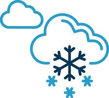 Snowing Line Blue Two Color Icon vector