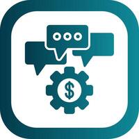 Business Dialog Glyph Gradient Corner Icon vector