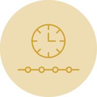Free Time Line Yellow Circle Icon vector