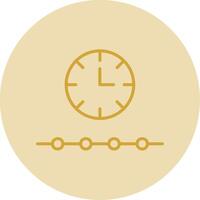 gratis hora línea amarillo circulo icono vector