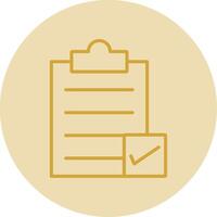 Directory Submission Line Yellow Circle Icon vector